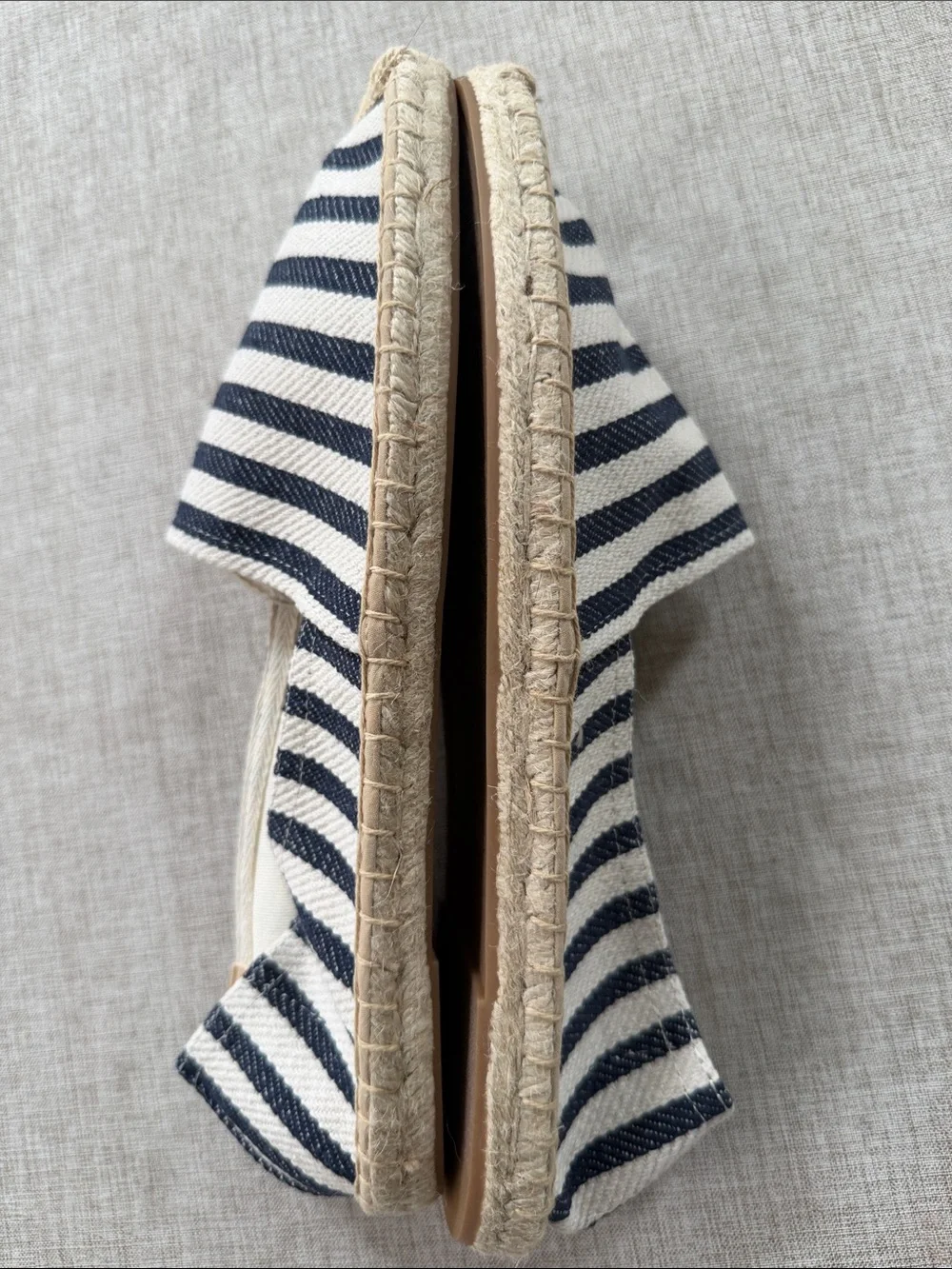 Land’s End Espadrille Women’s‎ 11 Flat Breton Navy Stripe classic preppy NEW